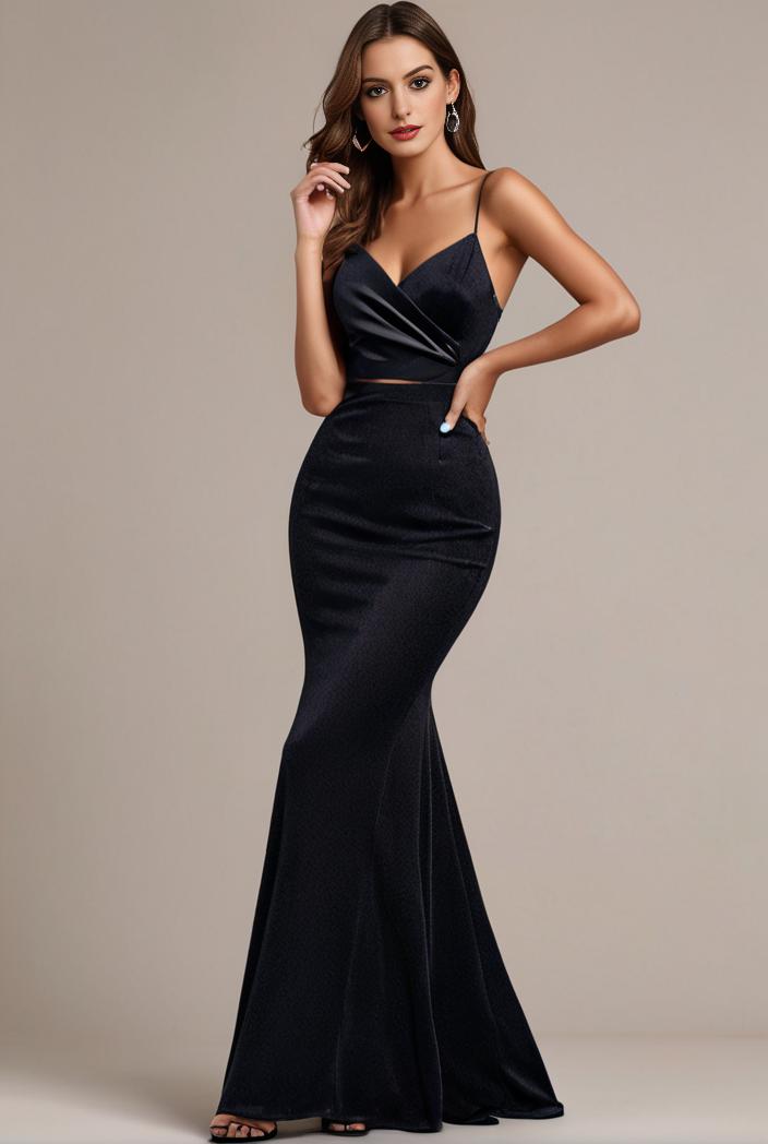glitter spaghetti strap u veck open back bodycon stretchy evening dress 113062