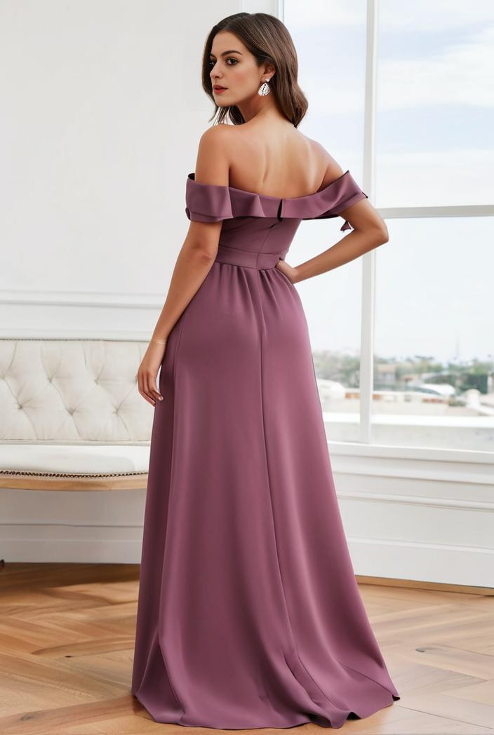 off shoulder spaghetti strap a line maternity dress 114654