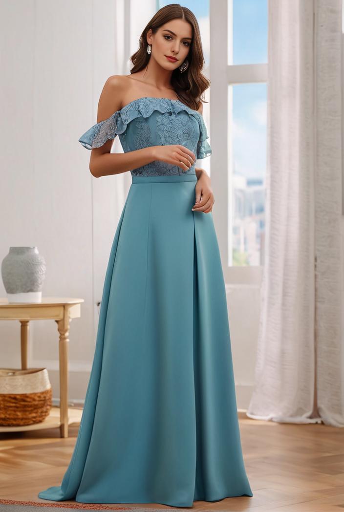 off shoulder spaghetti strap a line maternity dress 114692