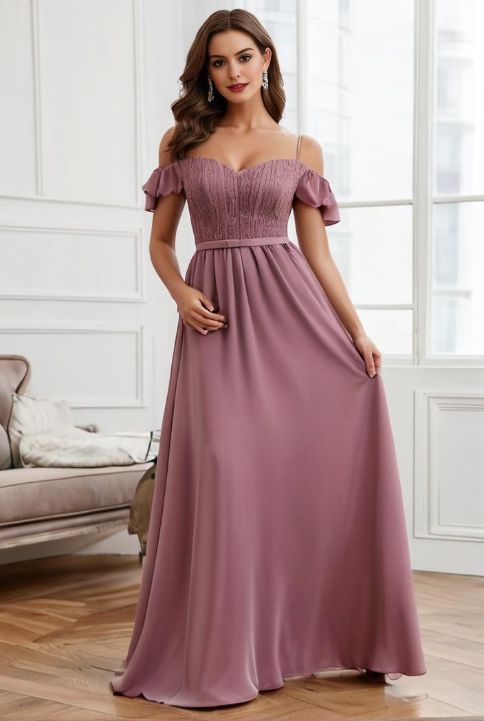 off shoulder spaghetti strap a line maternity dress 114702