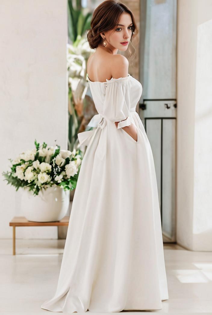 off shoulder spaghetti strap a line maternity dress 114707