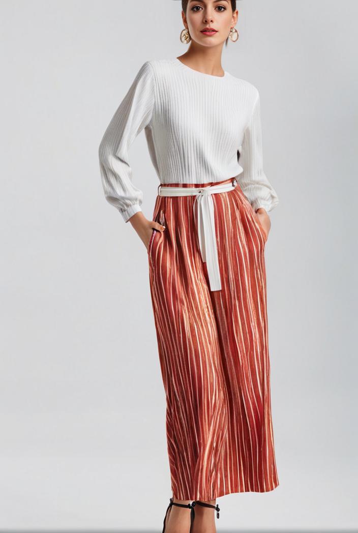 pleated high waist commuting temperament maxi dress 115038
