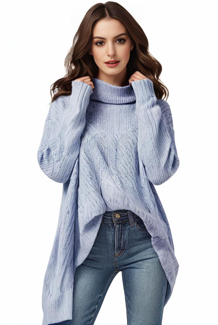 plus size casual sweater women s plus solid tassel trim long sleeve cowl neck high stretch jumper 116037