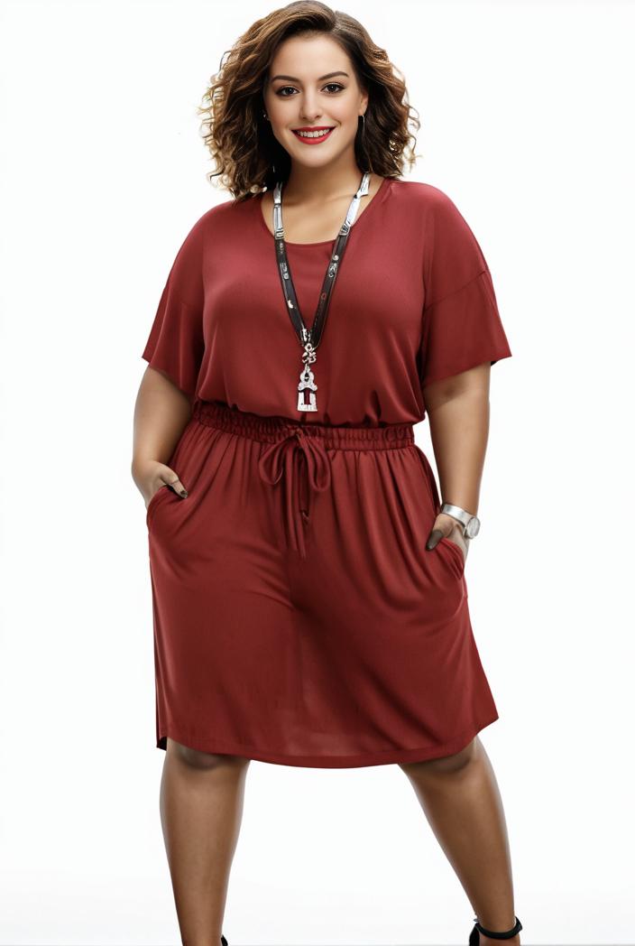 plus size faith letter print short sleeve midi dress with pockets women s plus slight stretch casual dress 116297