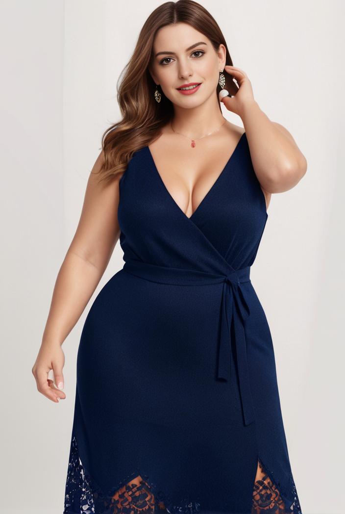 plus size shiny v neck side slit formal evening dress 118389