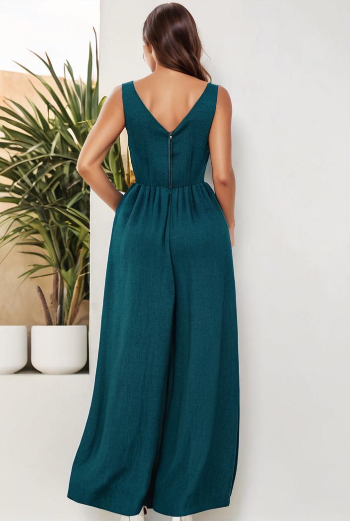 plus size shiny v neck side slit formal evening dress 118467