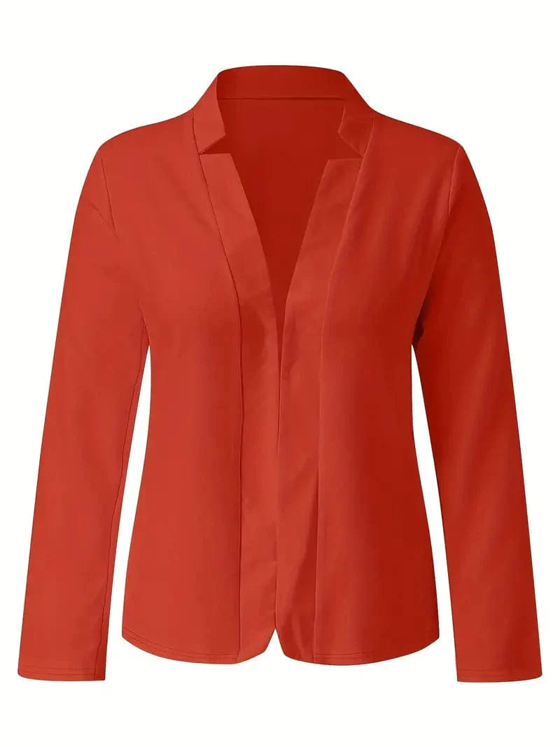 Sophisticated Long Sleeve Slim Fit Blazer for Women's Work Attire