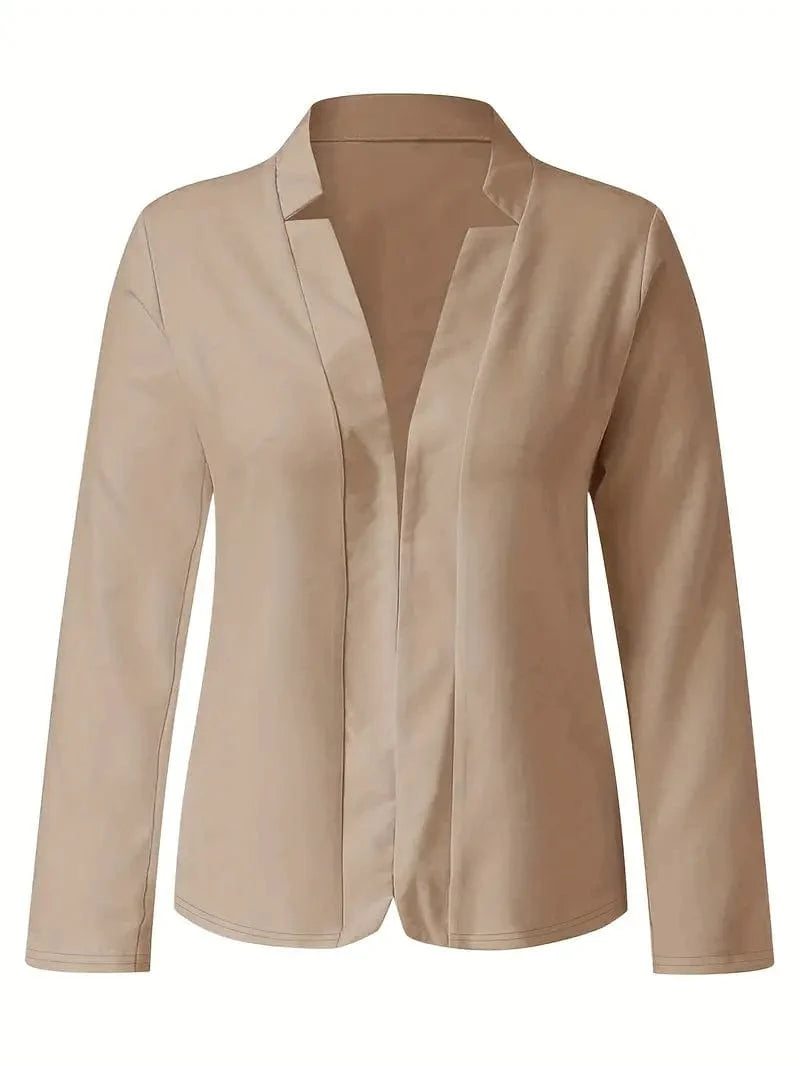 Sophisticated Long Sleeve Slim Fit Blazer for Women's Work Attire