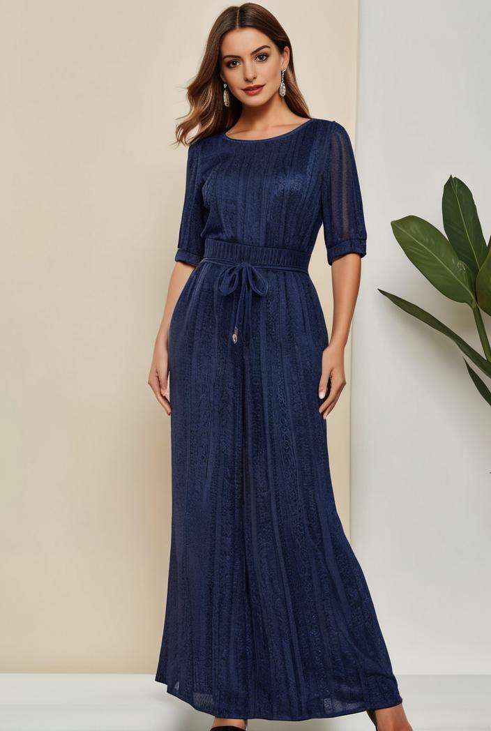 3 4 sleeve bodycon plunging back sequin evening dress 126616