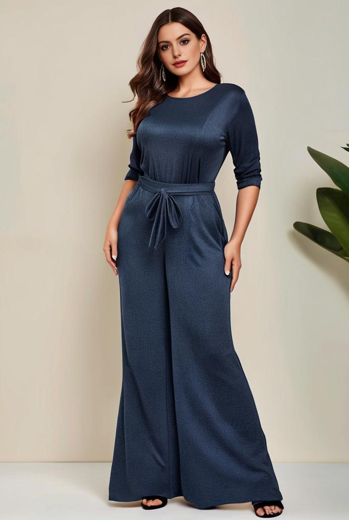 3 4 sleeve bodycon plunging back sequin evening dress 126617