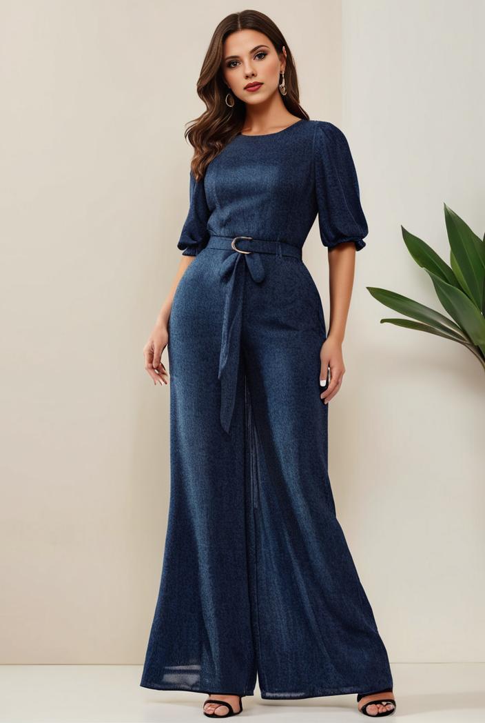 3 4 sleeve bodycon plunging back sequin evening dress 105747
