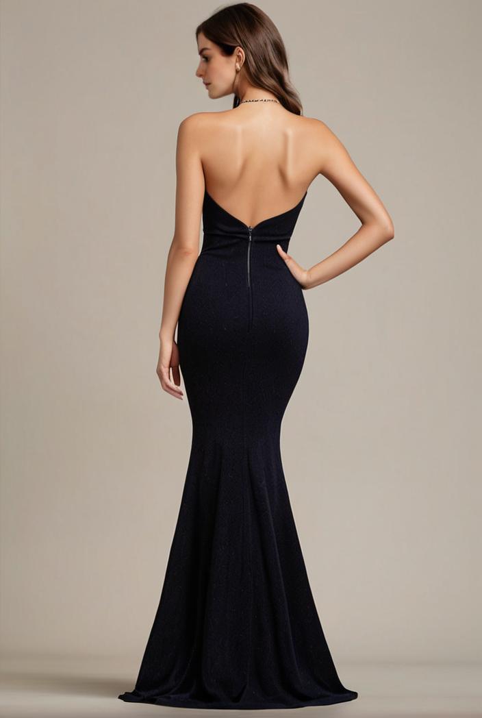 glitter spaghetti strap u veck open back bodycon stretchy evening dress 131799