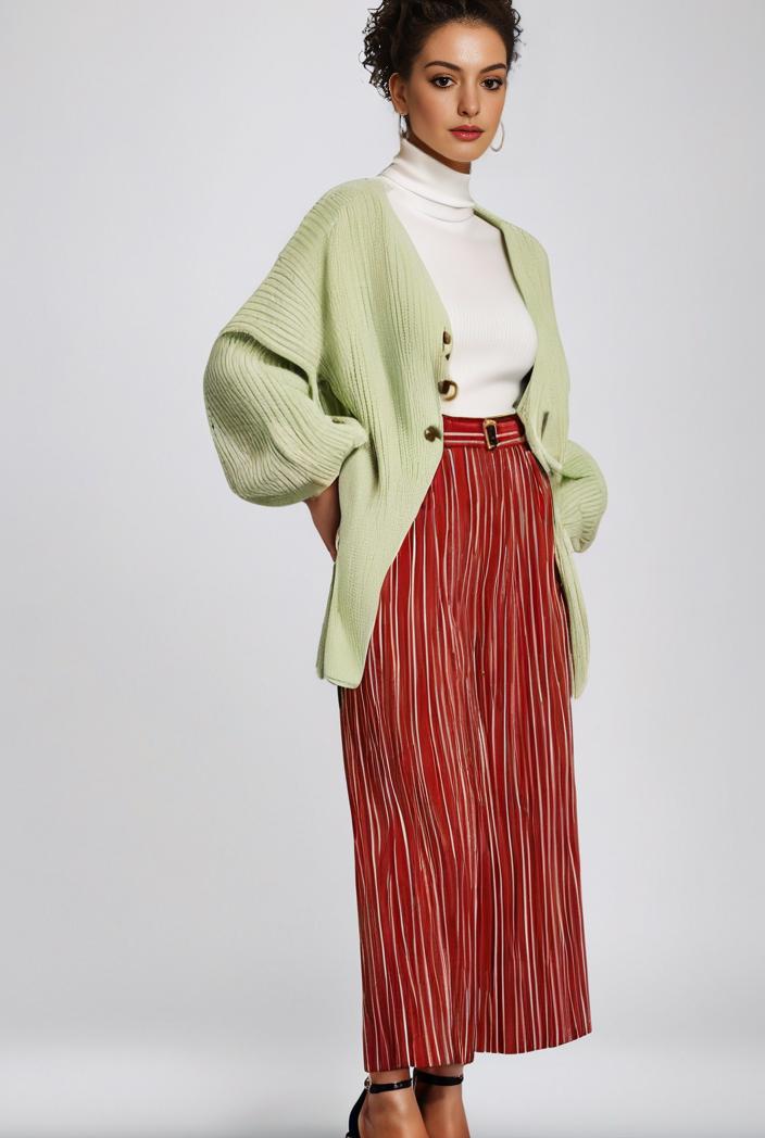 pleated high waist commuting temperament maxi dress 133798