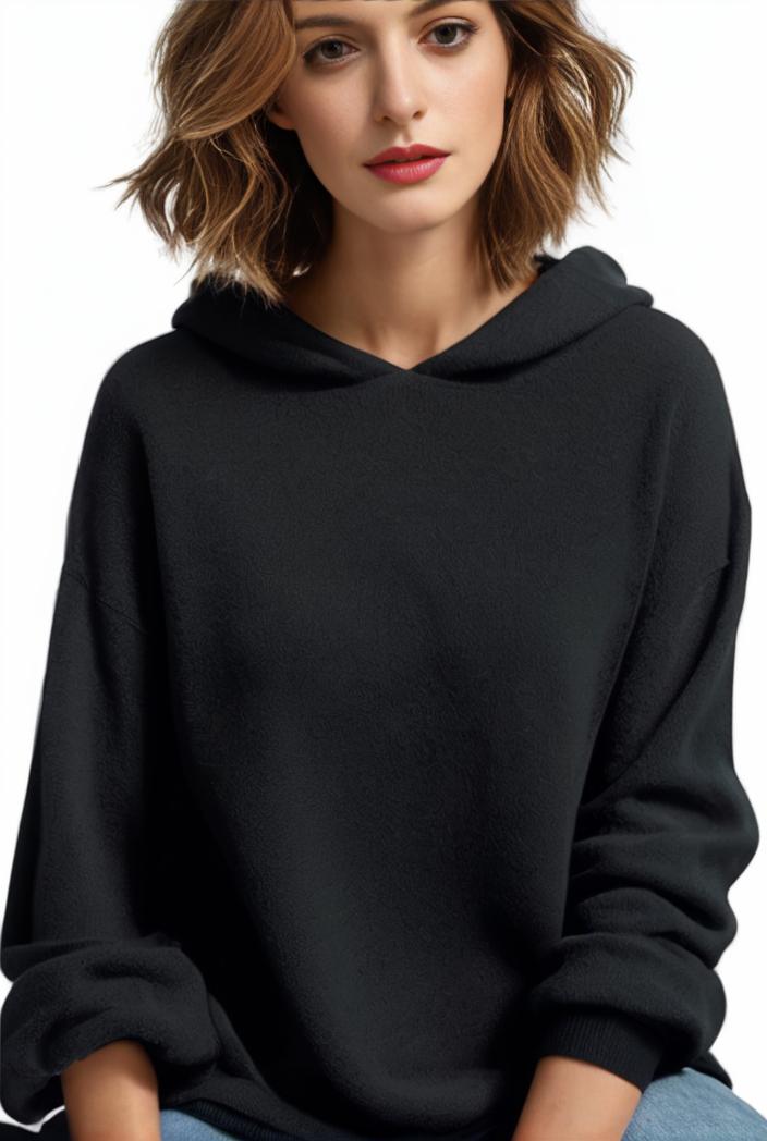 plus size casual hoodie women s plus solid ribbed long sleeve slight stretch hoodie drawstring sweatshirt 134756
