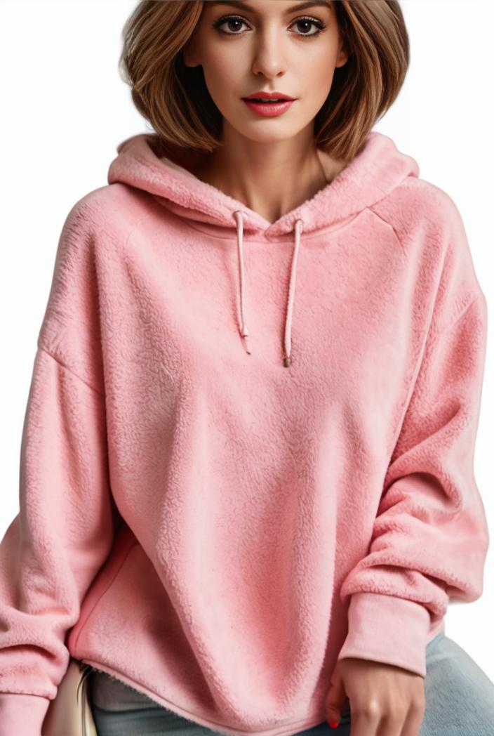 plus size casual hoodie women s plus solid ribbed long sleeve slight stretch hoodie drawstring sweatshirt 134764