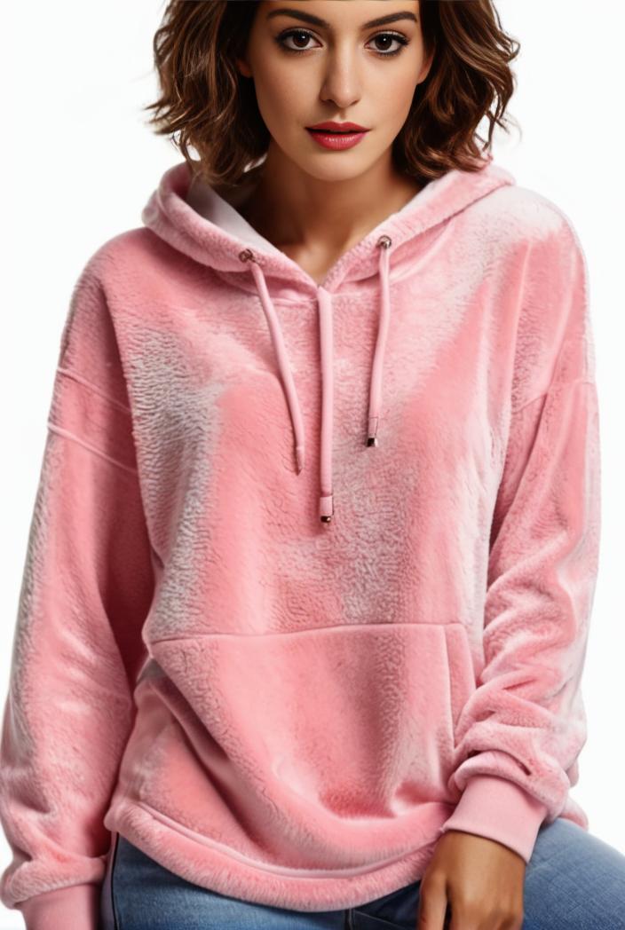 plus size casual hoodie women s plus solid ribbed long sleeve slight stretch hoodie drawstring sweatshirt 134767