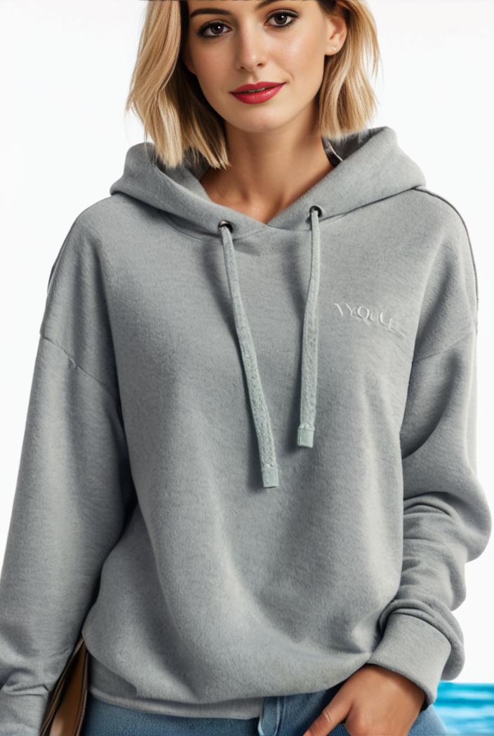 plus size casual hoodie women s plus solid ribbed long sleeve slight stretch hoodie drawstring sweatshirt 134777