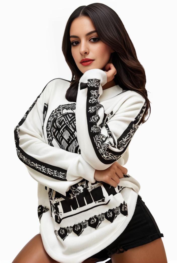 plus size casual sweatshirt women s plus graphic letter print long sleeve round neck slight stretch sweatshirt 134821