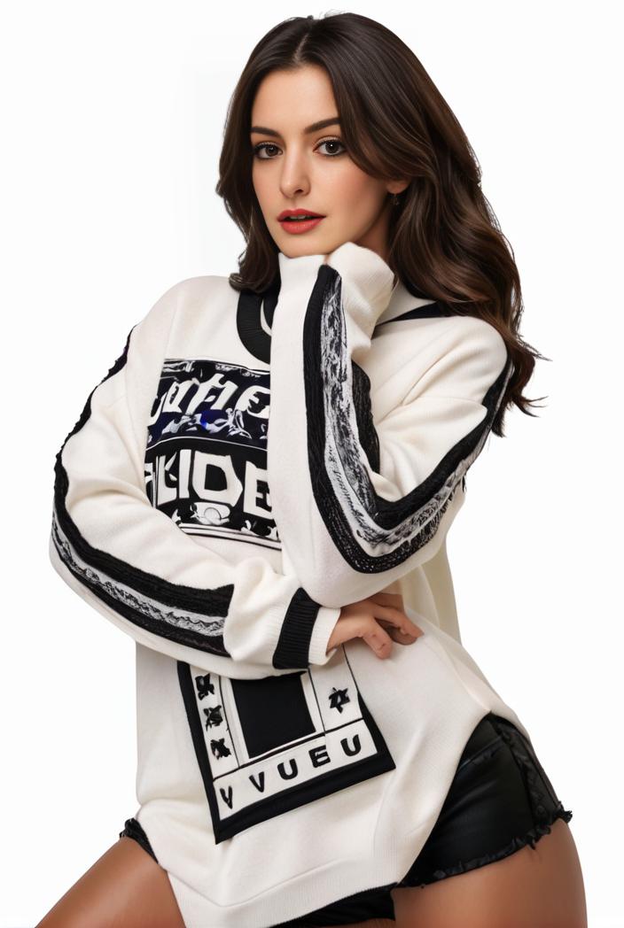 plus size casual sweatshirt women s plus graphic letter print long sleeve round neck slight stretch sweatshirt 134824
