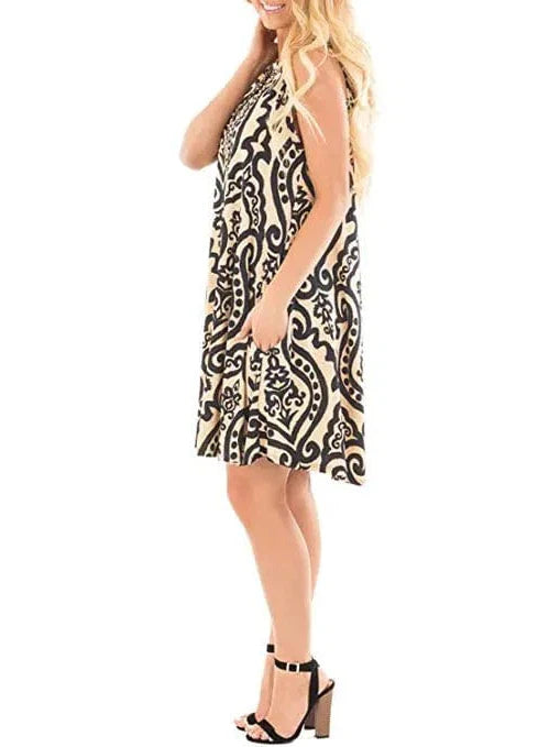 New Women Summer Dress Fashion Floral Print Sleeveless Dresses Casual Dresses Female Robe 50 Colors Vestidos Midi Sundress