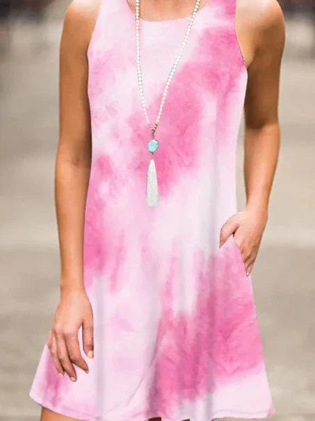New Women Summer Dress Fashion Floral Print Sleeveless Dresses Casual Dresses Female Robe 50 Colors Vestidos Midi Sundress