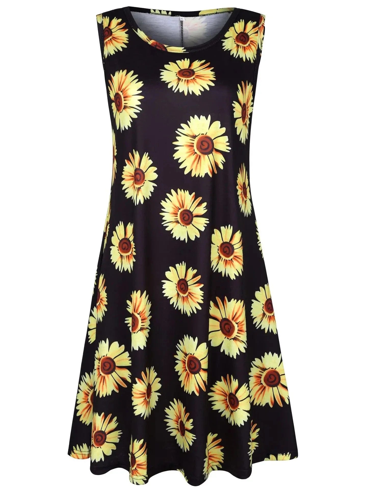 New Women Summer Dress Fashion Floral Print Sleeveless Dresses Casual Dresses Female Robe 50 Colors Vestidos Midi Sundress