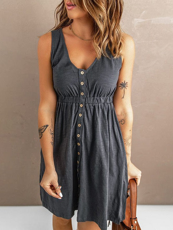 Off-Shoulder Sleeveless A-line Short Skirt in Various Colors