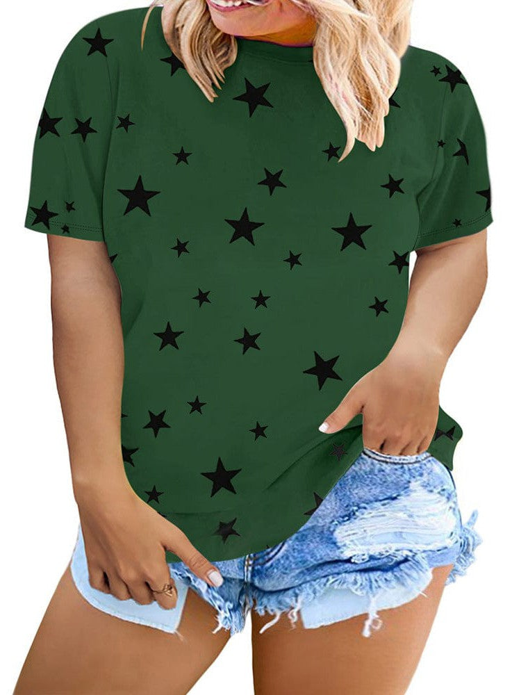 Women's Plus Size Tie-Dye Casual T-shirt