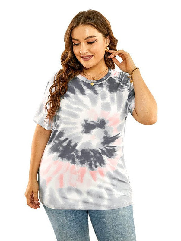 Women's Plus Size Tie-Dye Casual T-shirt