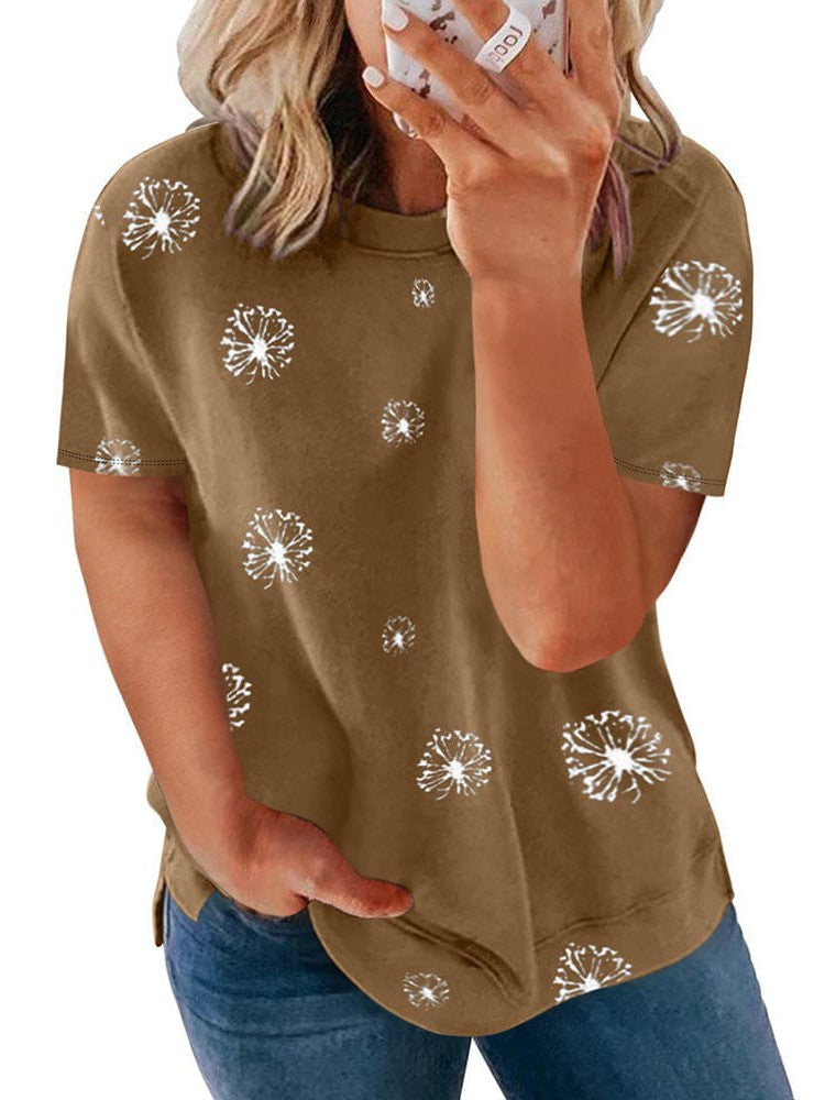 Women's Plus Size Tie-Dye Casual T-shirt