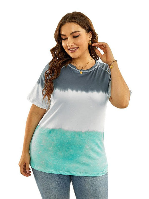 Women's Plus Size Tie-Dye Casual T-shirt