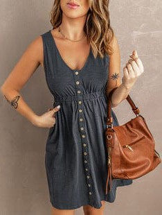Off-Shoulder Sleeveless A-line Short Skirt in Various Colors