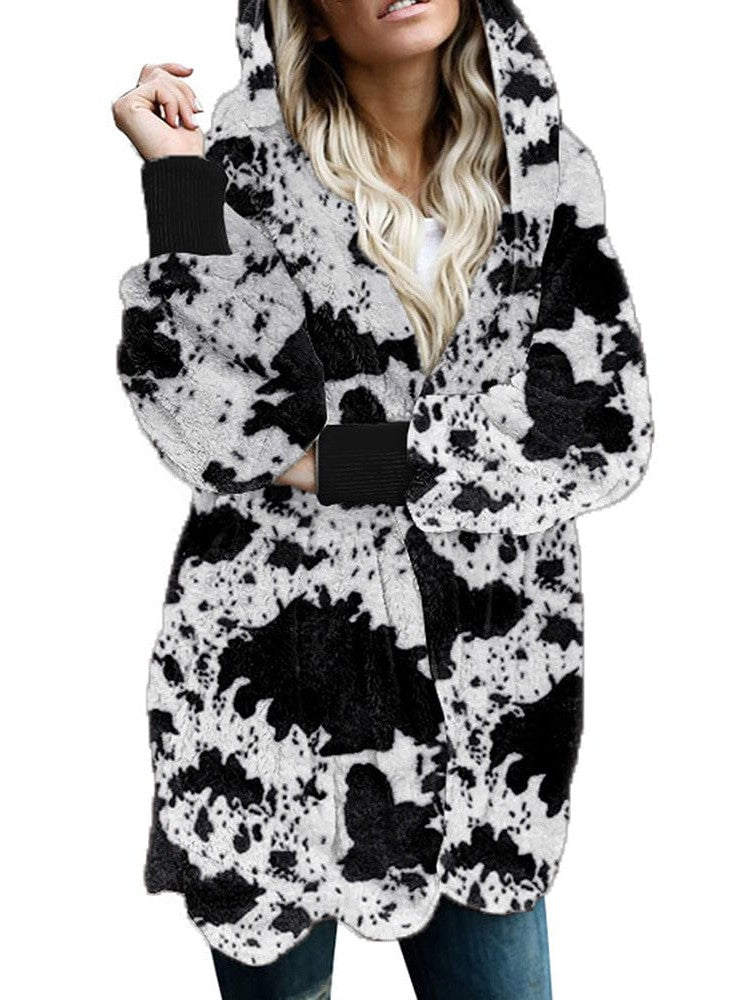 Women's Cozy Hooded Cardigan in Various Colors and Large Sizes