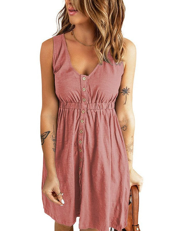 Off-Shoulder Sleeveless A-line Short Skirt in Various Colors