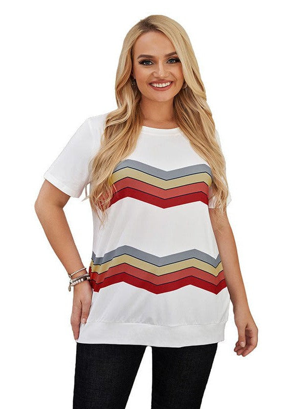 Women's Plus Size Tie-Dye Casual T-shirt