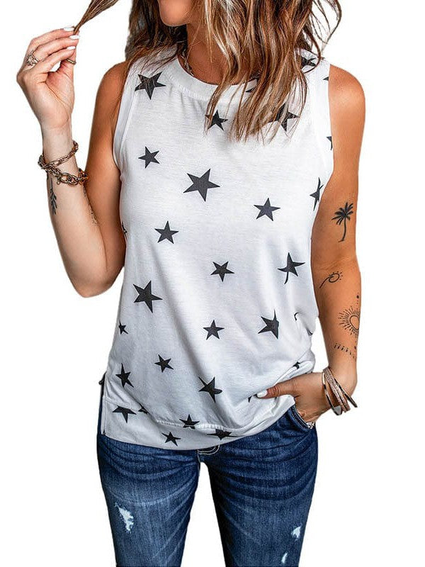 Sleeveless Vest with Contrasting Stitching for Women, Simple and Stylish
