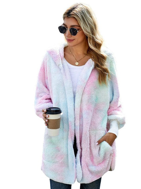 Women's Cozy Hooded Cardigan in Various Colors and Large Sizes