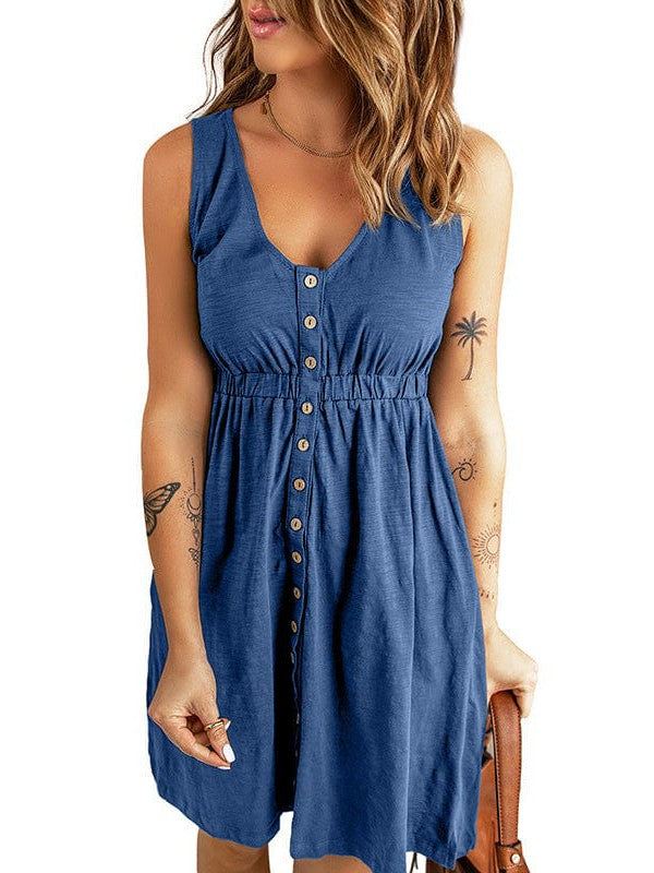 Off-Shoulder Sleeveless A-line Short Skirt in Various Colors