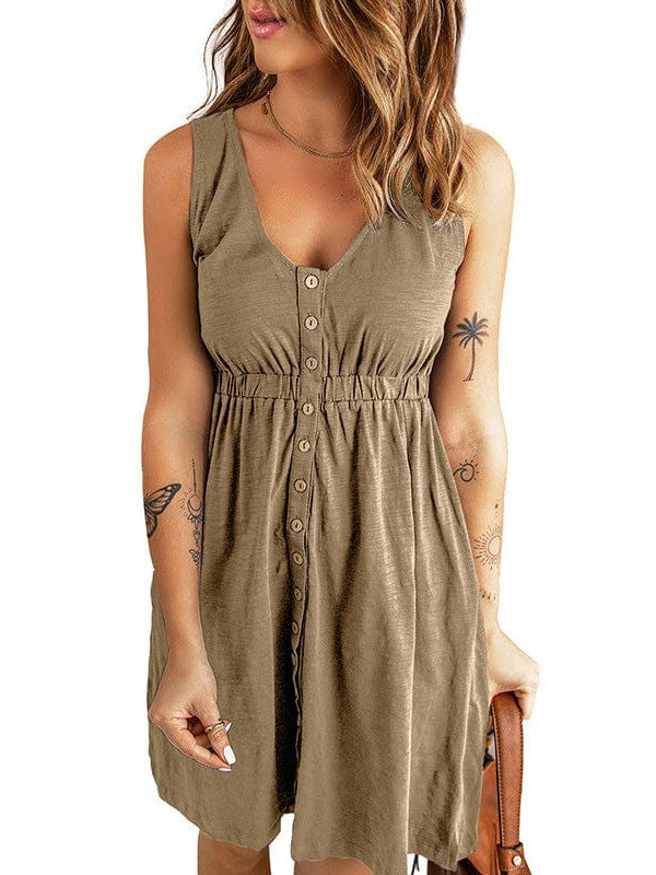 Off-Shoulder Sleeveless A-line Short Skirt in Various Colors