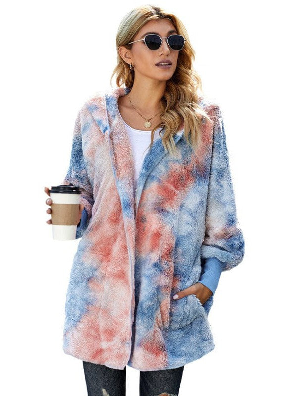 Women's Cozy Hooded Cardigan in Various Colors and Large Sizes