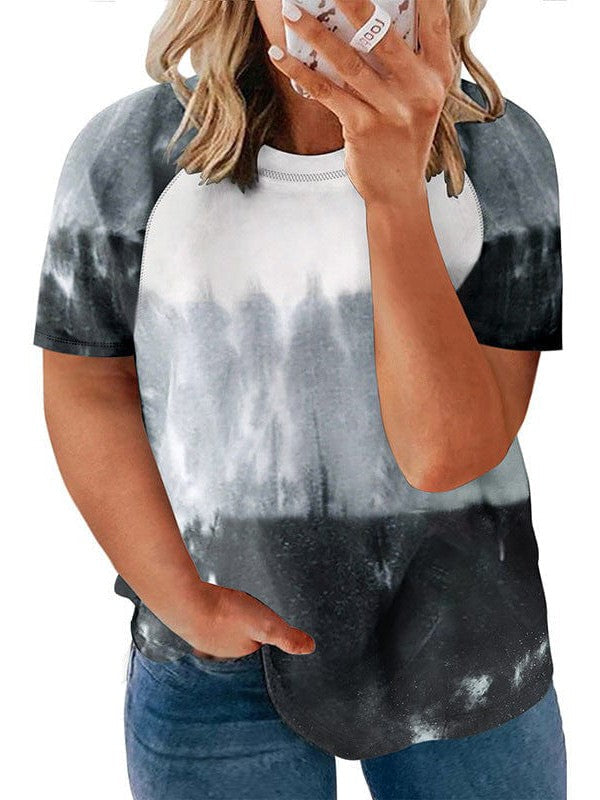 Women's Plus Size Tie-Dye Casual T-shirt