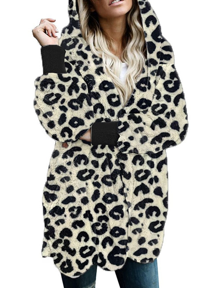 Women's Cozy Hooded Cardigan in Various Colors and Large Sizes