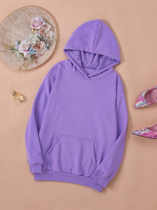 Comfy Loose Fit Women's Hoodie with Pockets in Various Colors and Sizes