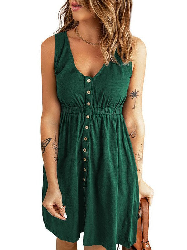 Off-Shoulder Sleeveless A-line Short Skirt in Various Colors