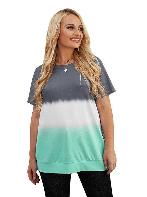 Women's Plus Size Tie-Dye Casual T-shirt
