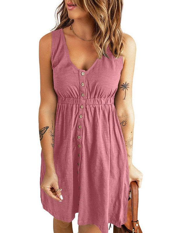 Off-Shoulder Sleeveless A-line Short Skirt in Various Colors