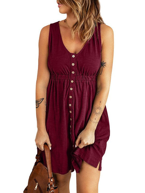 Off-Shoulder Sleeveless A-line Short Skirt in Various Colors