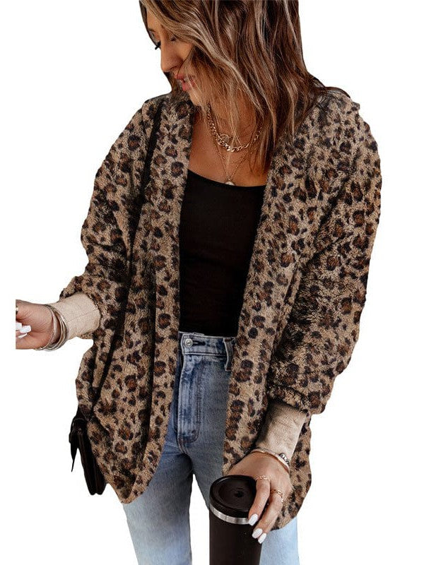 Women's Cozy Hooded Cardigan in Various Colors and Large Sizes