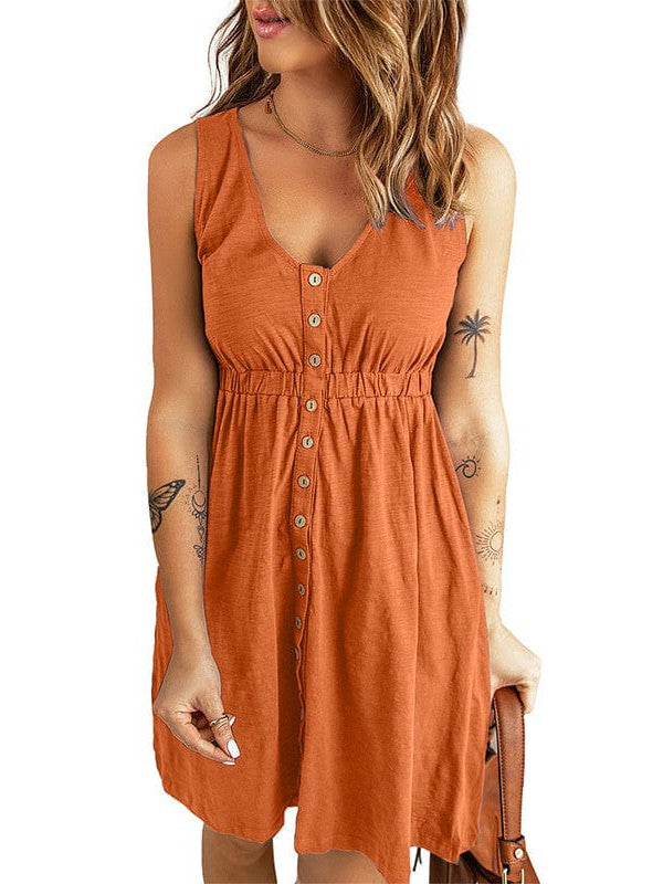 Off-Shoulder Sleeveless A-line Short Skirt in Various Colors