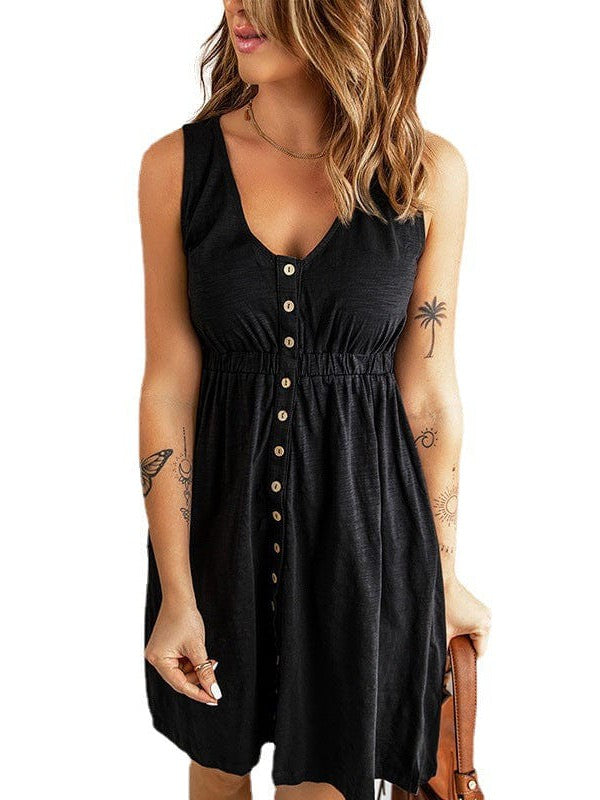 Off-Shoulder Sleeveless A-line Short Skirt in Various Colors